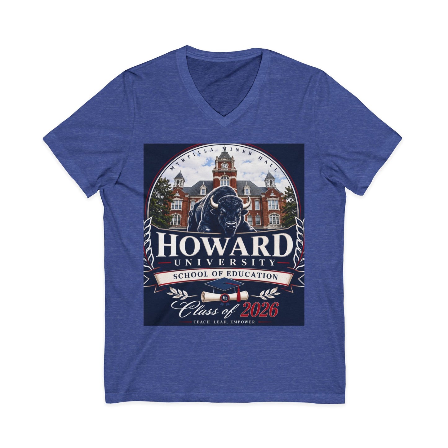 Howard University Class of 2026 Unisex V-Neck T-Shirt | The Mecca Incoming Class Tee