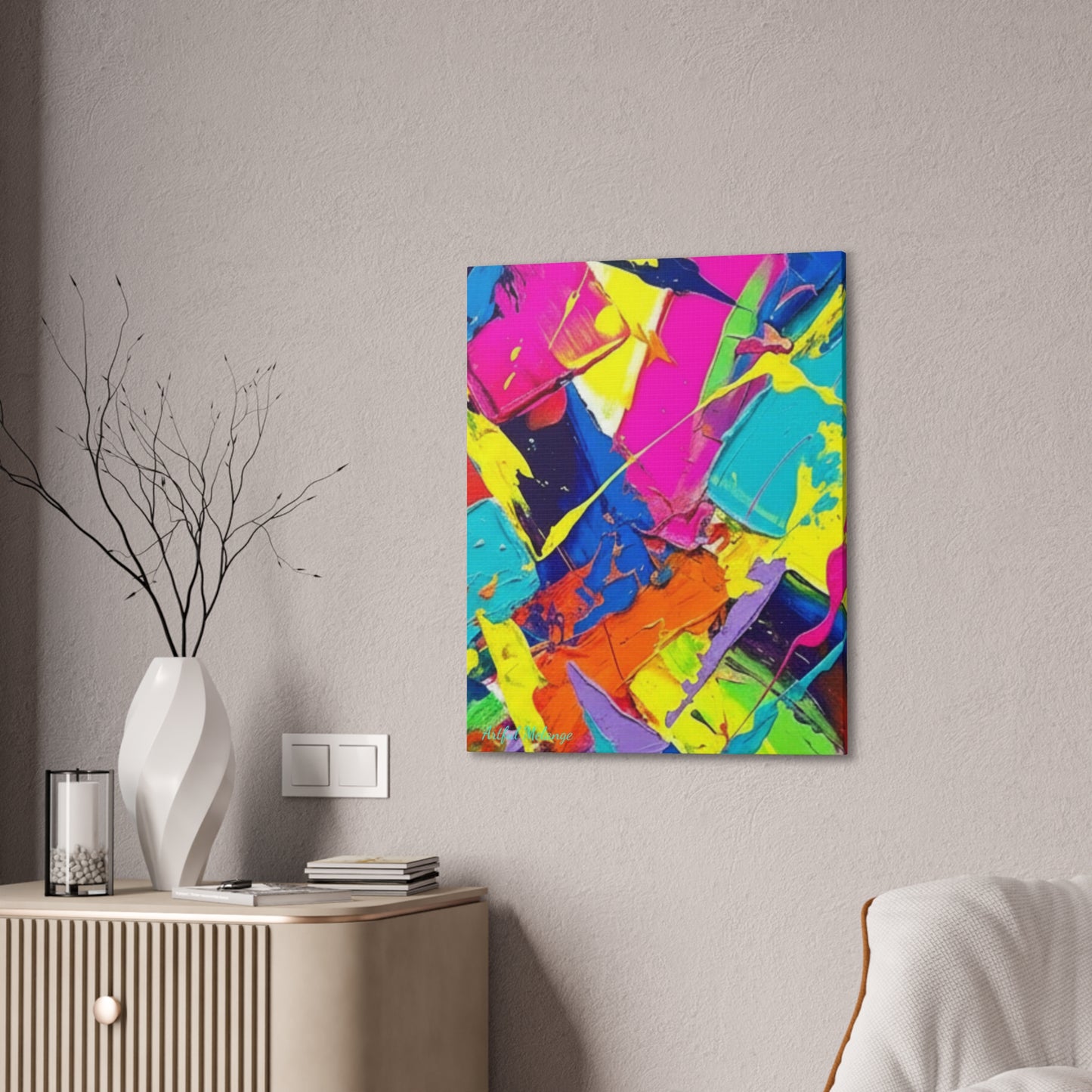 Acrylic Abstract Canvas Print - Richly Textured Artistry