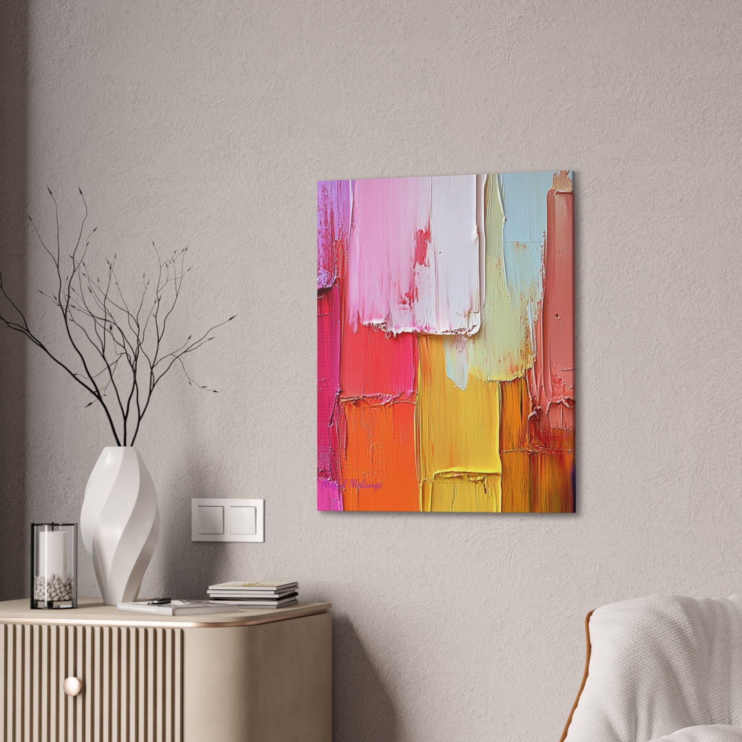 Acrylic Abstract Canvas Print - Richly Textured Artistry