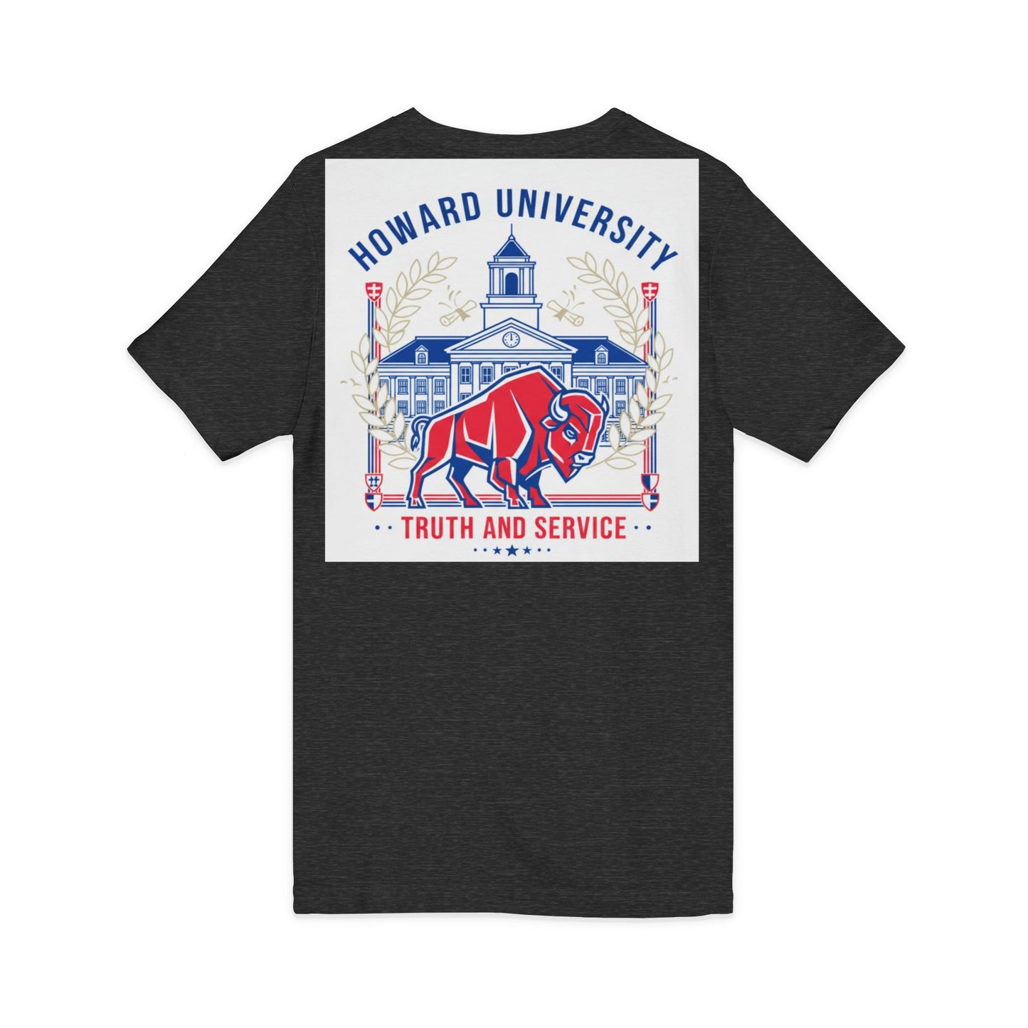 Howard University/ Truth and Service Unisex V-Neck T-Shirt 4