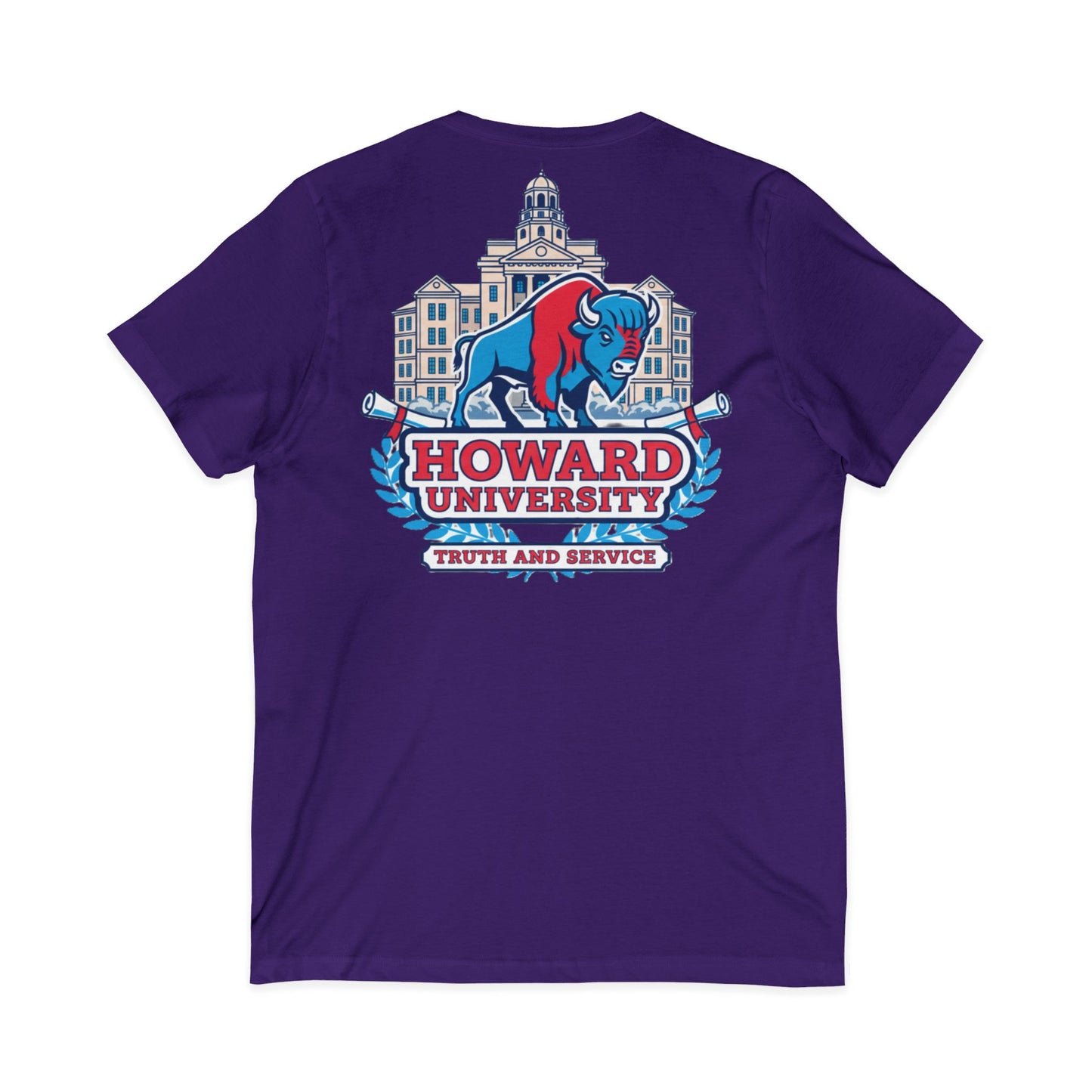 Howard University/ Truth and Service Unisex V-Neck T-Shirt