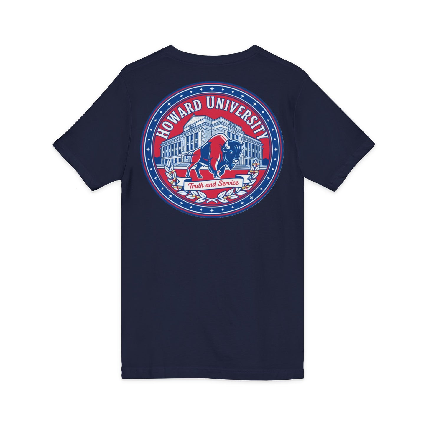 Howard University/ Truth and Service Unisex V-Neck T-Shirt 3