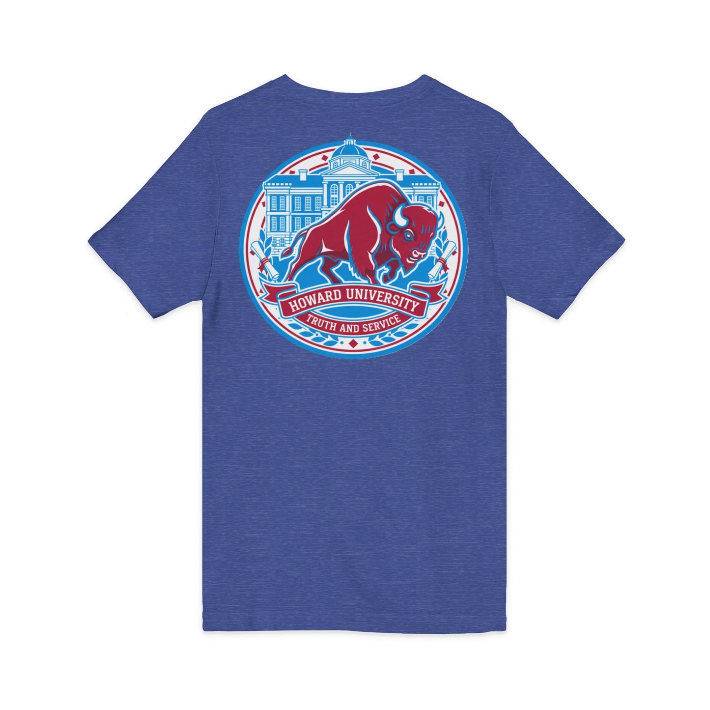 Howard University/ Truth and Service Unisex V-Neck T-Shirt 7