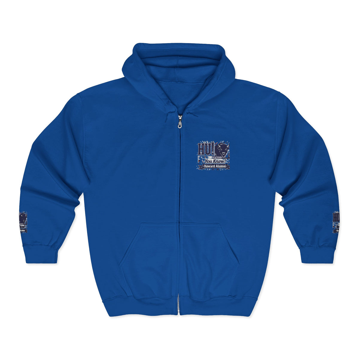 Bison Heritage Embroidered Collection: Full-Zip Sweatshirt | Howard-Inspired HBCU Collegiate Jacket