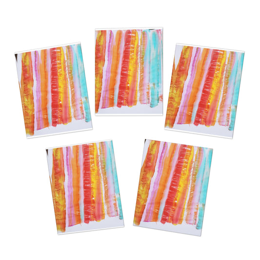 Elegance in Ink:  Abstract Art Note Card Set(5-Pack)