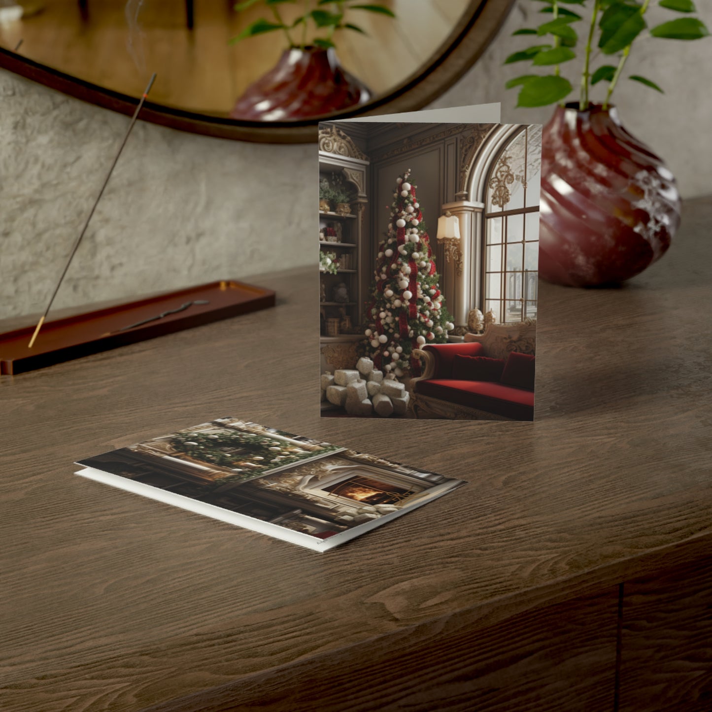 Regal Radiance: Opulent Christmas Greeting Cards