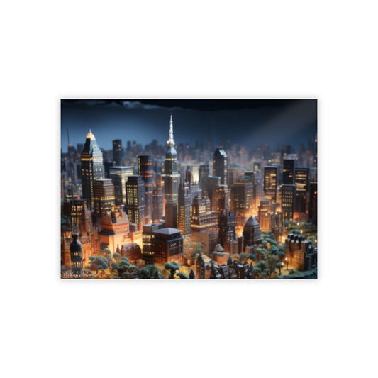 Skyline Vista: Hyper-Realistic 3D Cityscape Posters