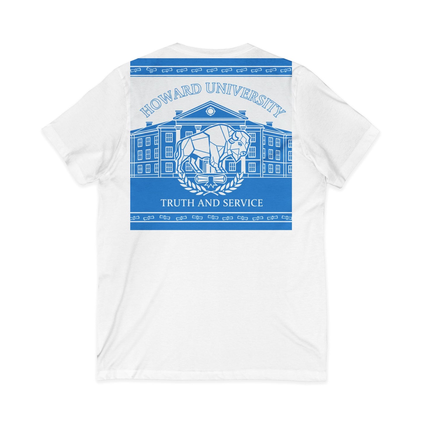 Howard University/ Truth and Service Unisex V-Neck T-Shirt