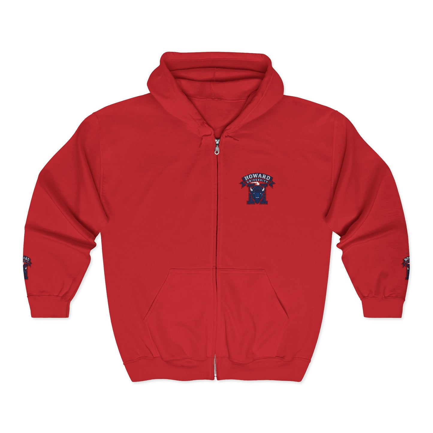 Bison Heritage Embroidered Collection: Full-Zip Sweatshirt | Howard-Inspired HBCU Collegiate Jacket