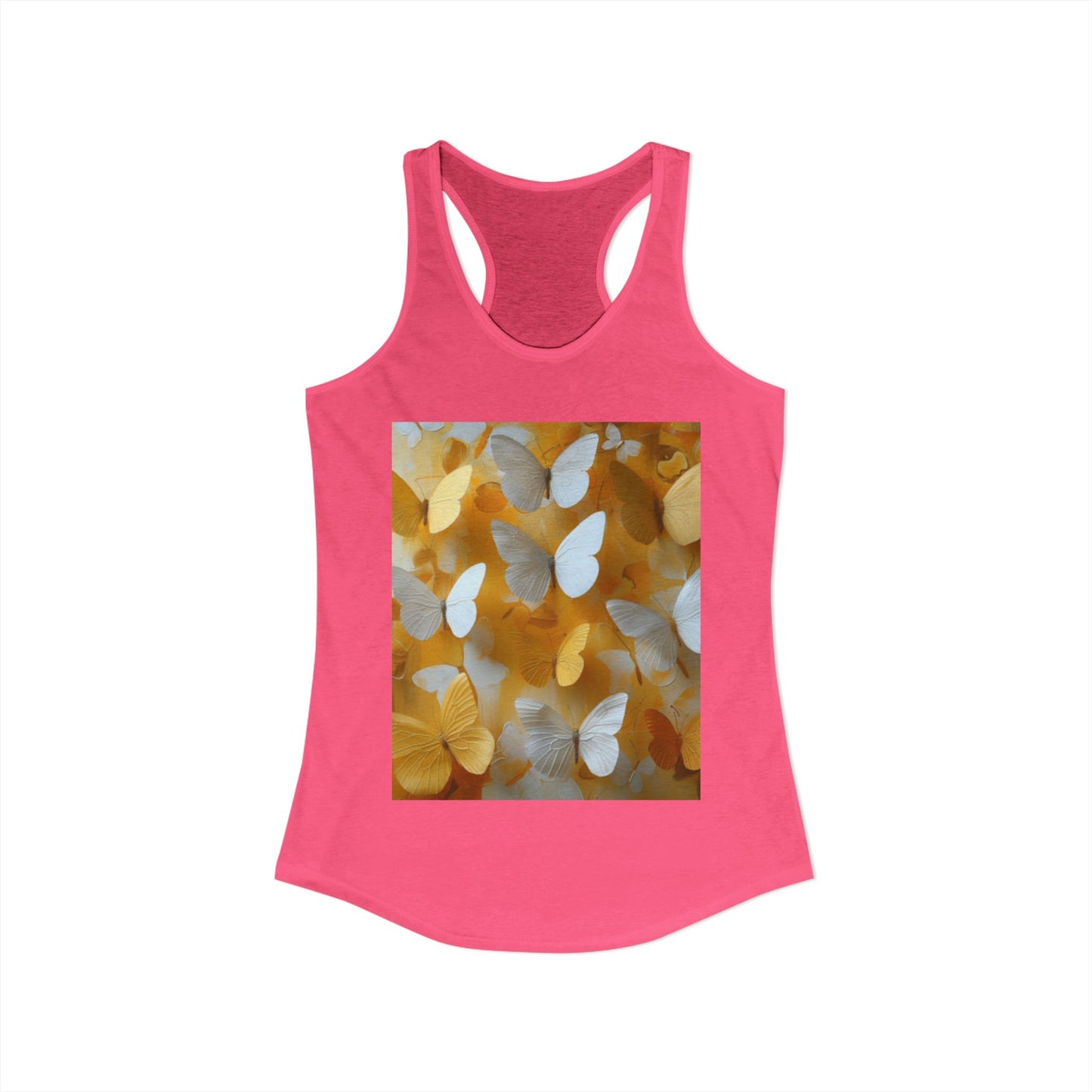 Flutter & Flow | Women's Razorback  T-Shirts with Artistic Butterflies 8