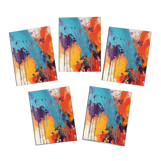Elegance in Ink:  Abstract Art Note Card Set(5-Pack)