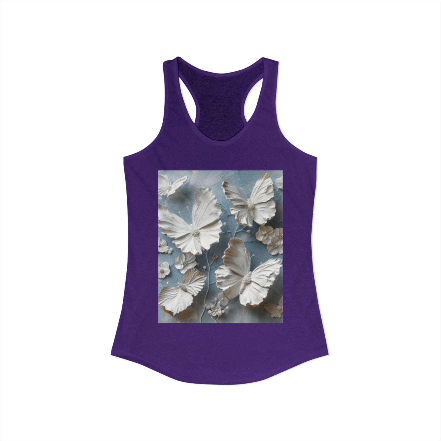 Flutter & Flow | Women's Razorback White T-Shirts with Artistic Butterflies 4