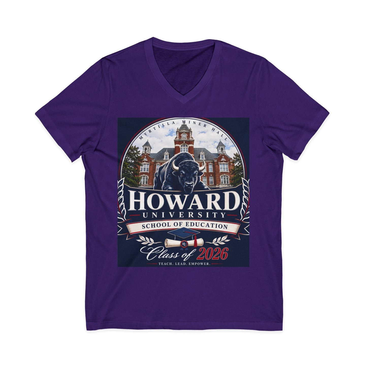 Howard University Class of 2026 Unisex V-Neck T-Shirt | The Mecca Incoming Class Tee