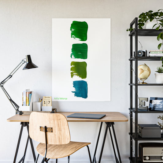 Gleaming Acrylic Abstract Poster: A Spectrum of Colorful Elegance