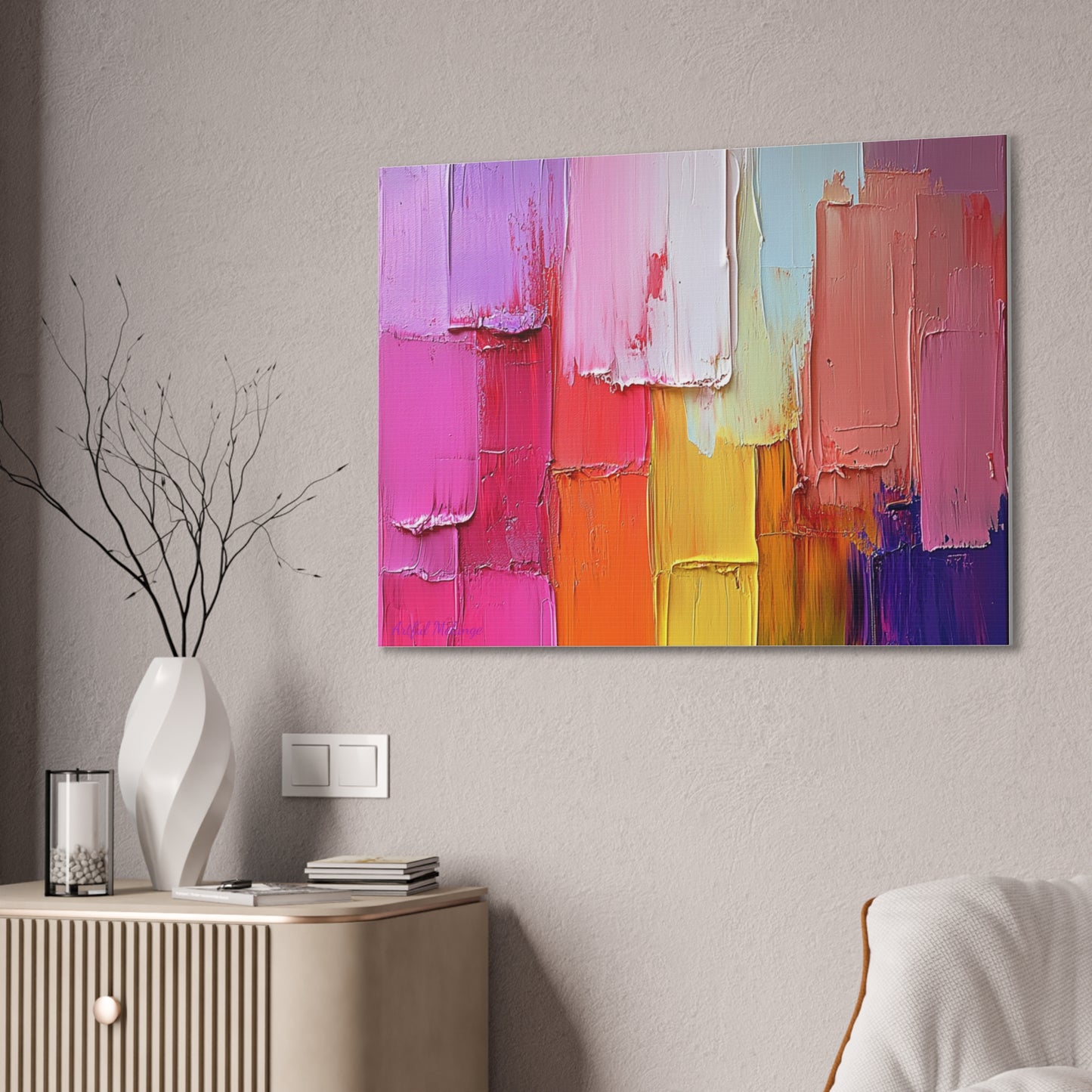 Acrylic Abstract Canvas Print - Richly Textured Artistry