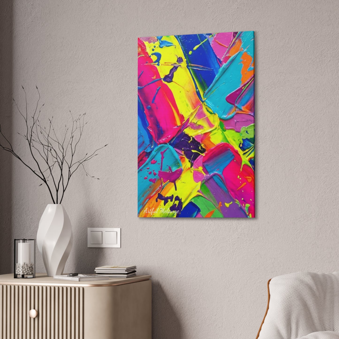 Acrylic Abstract Canvas Print - Richly Textured Artistry