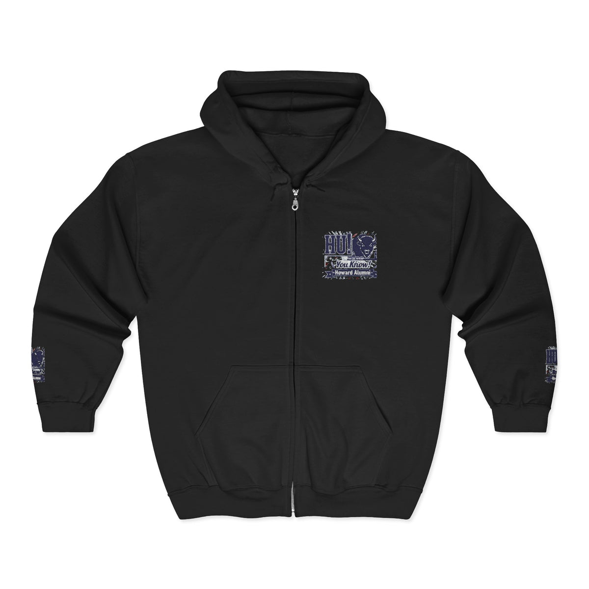 Bison Heritage Embroidered Collection: Full-Zip Sweatshirt | Howard-Inspired HBCU Collegiate Jacket