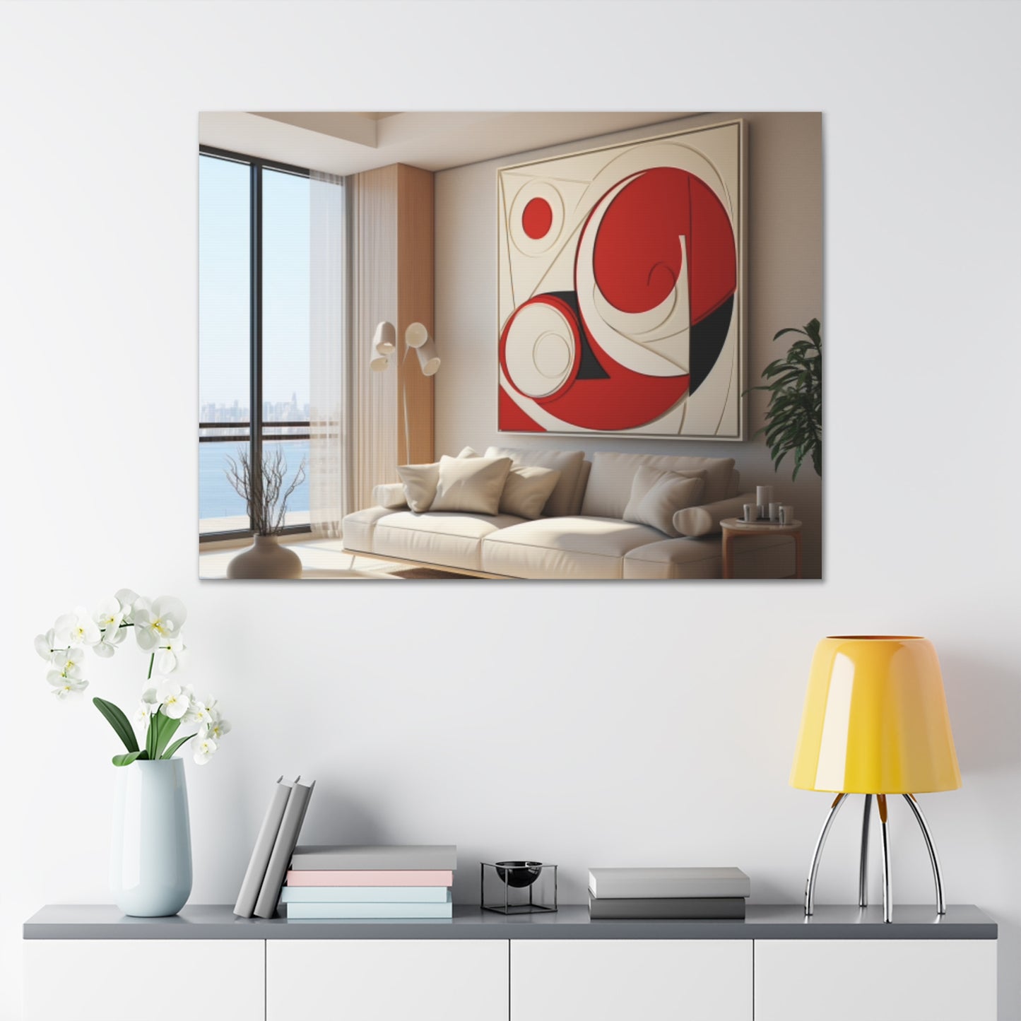 Crimson Elegance: A Symphony of Sophistication Canvas Print