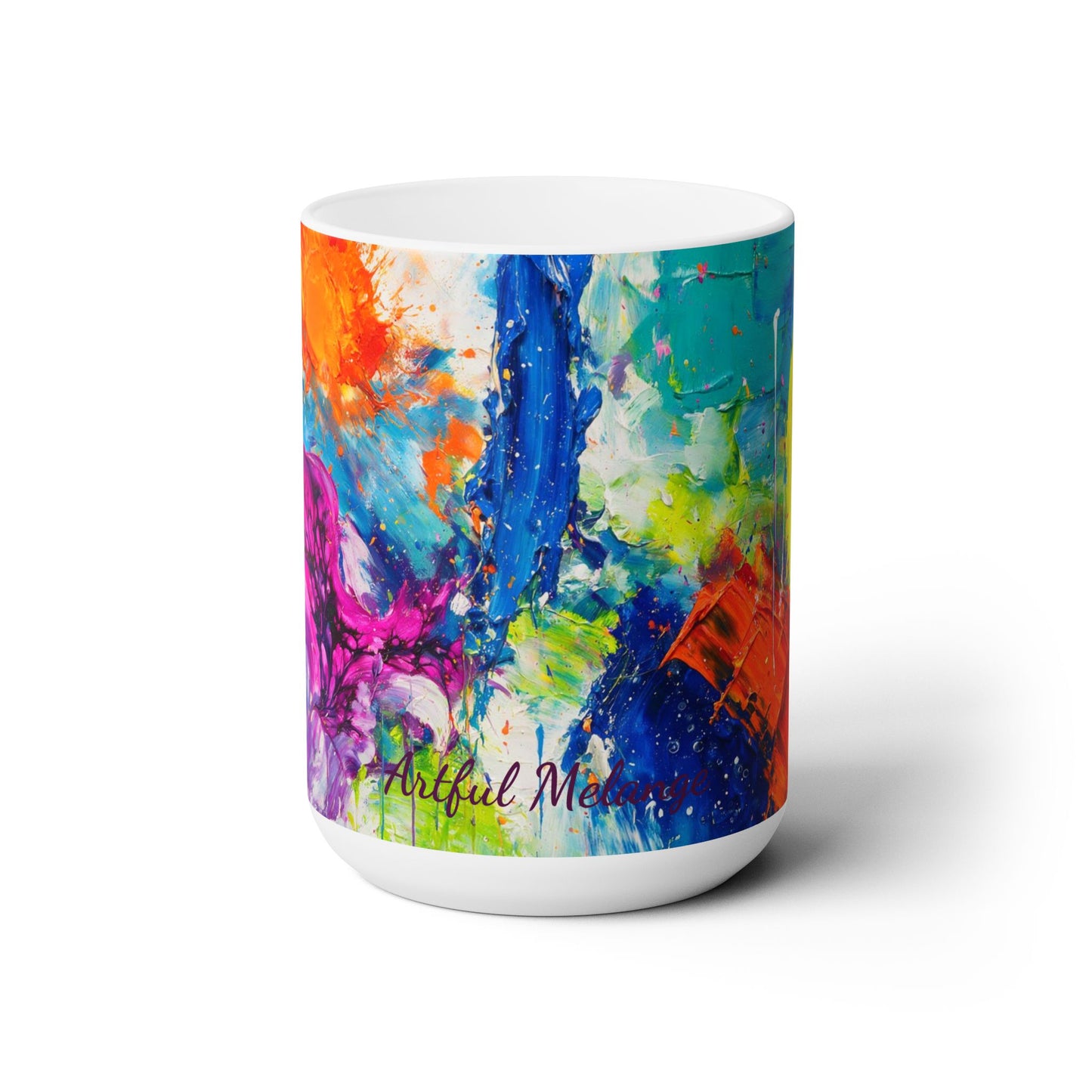 Artsy Abstract Ceramic Mug 15oz