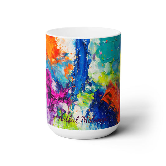 Artsy Abstract Ceramic Mug 15oz
