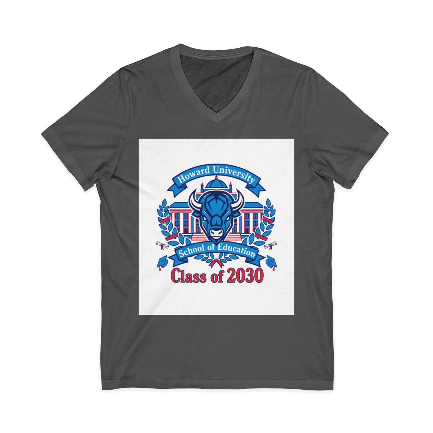 Howard University Class of 2030 Unisex V-Neck T-Shirt | The Mecca Incoming Class Tee