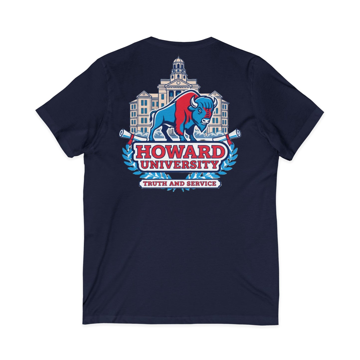 Howard University/ Truth and Service Unisex V-Neck T-Shirt