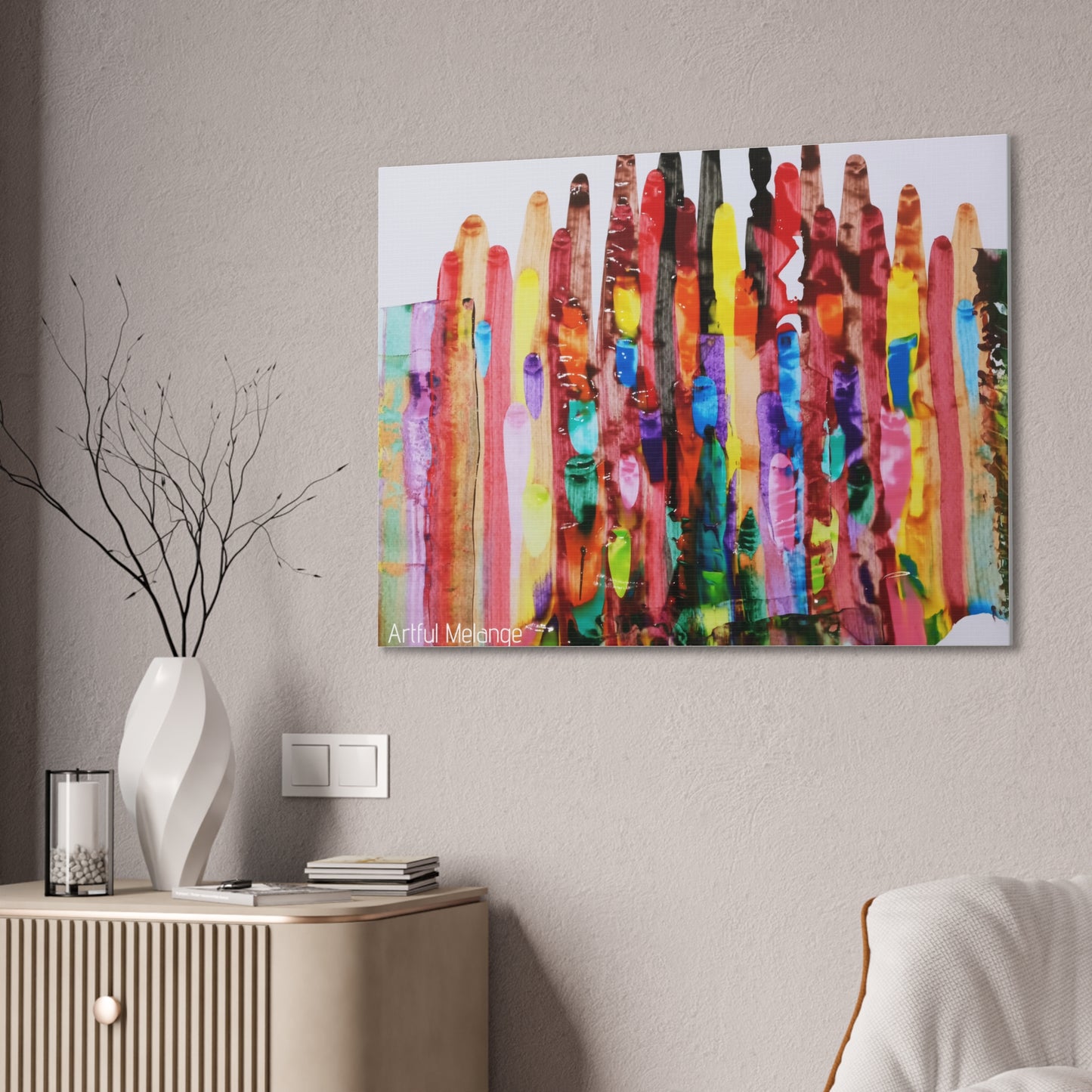 Primary Elegance: A Symphony of Sophistication Canvas Print