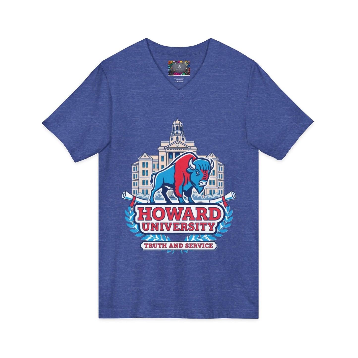 Howard University/ Truth and Service Unisex V-Neck T-Shirt