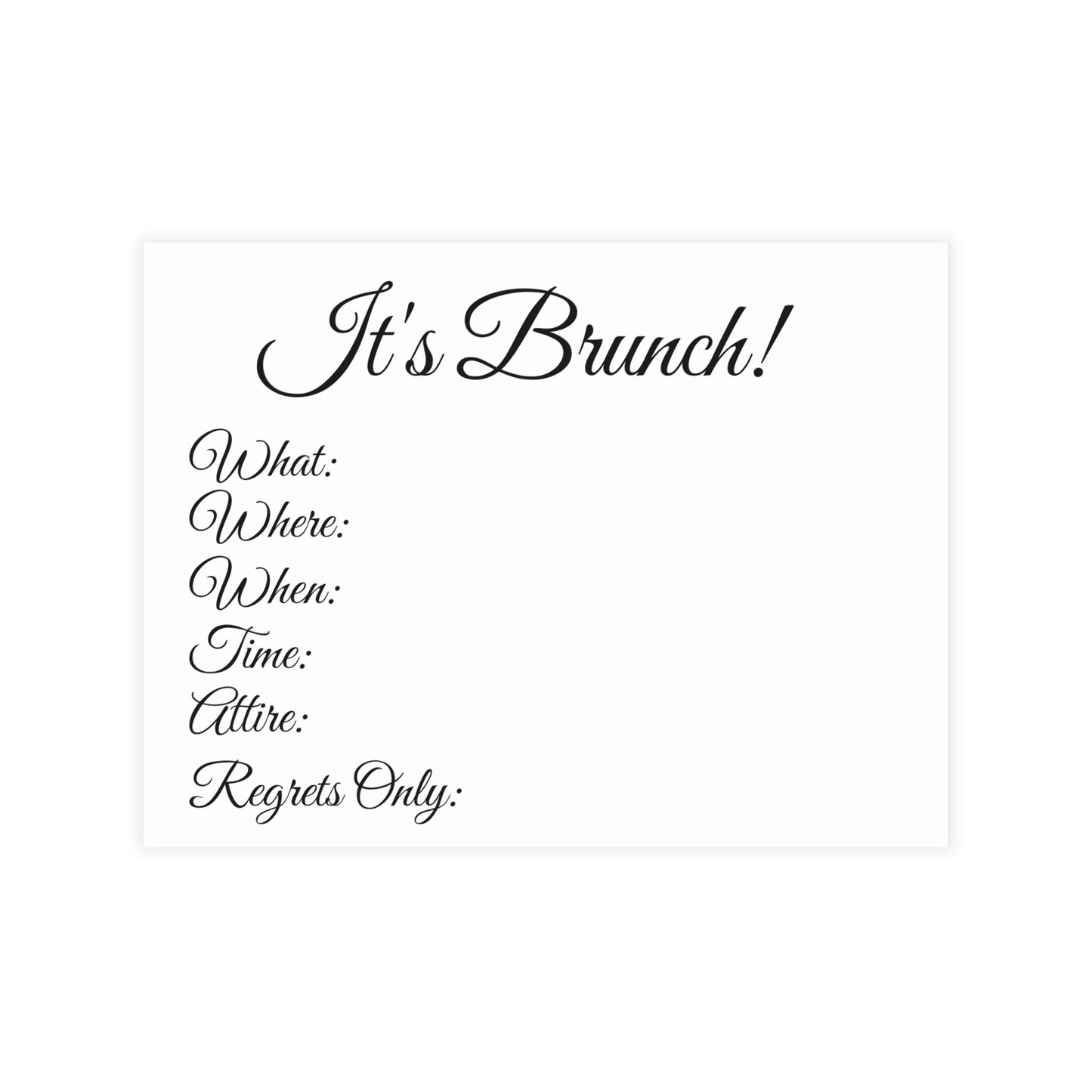 Brunch and Bliss  Invitation Bundles (envelopes included)