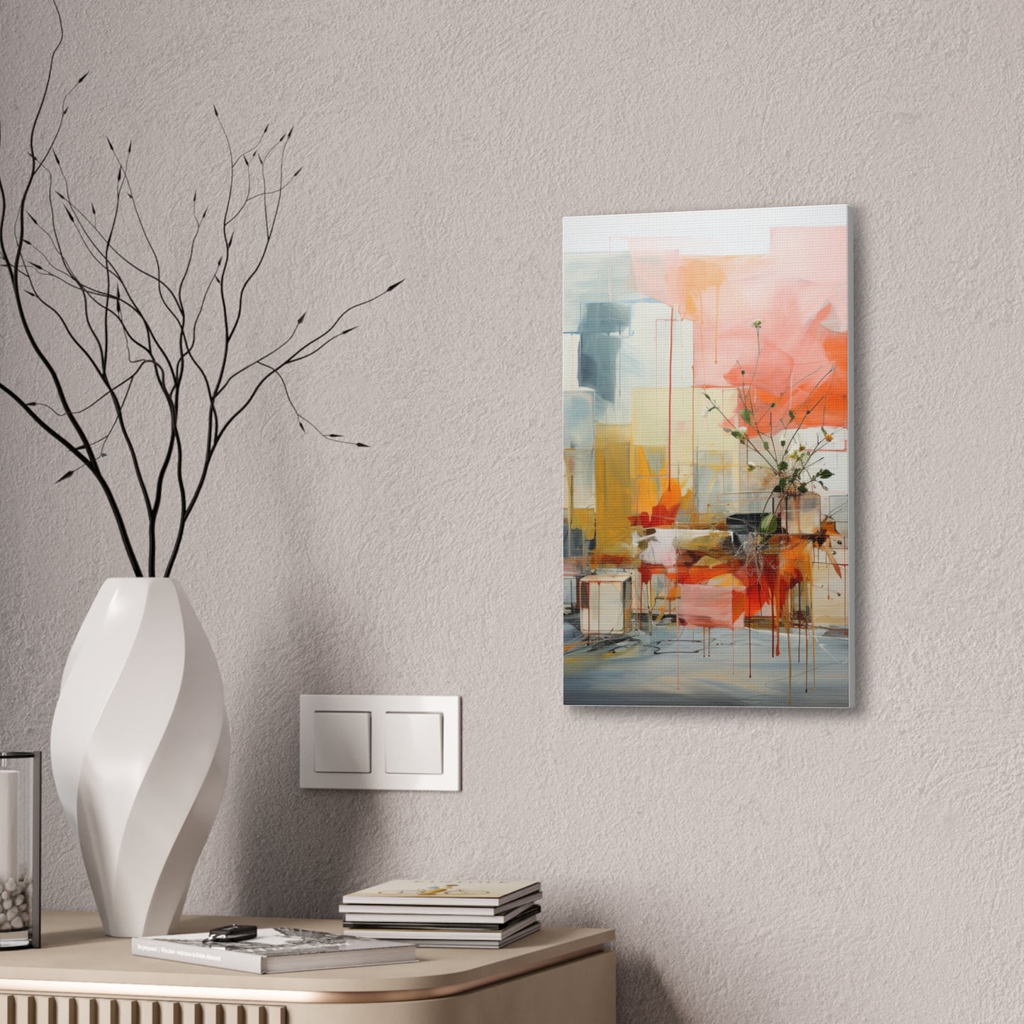 Timeless Elegance: Refined Muted Hues Canvas Print for Sophisticated Living Spaces