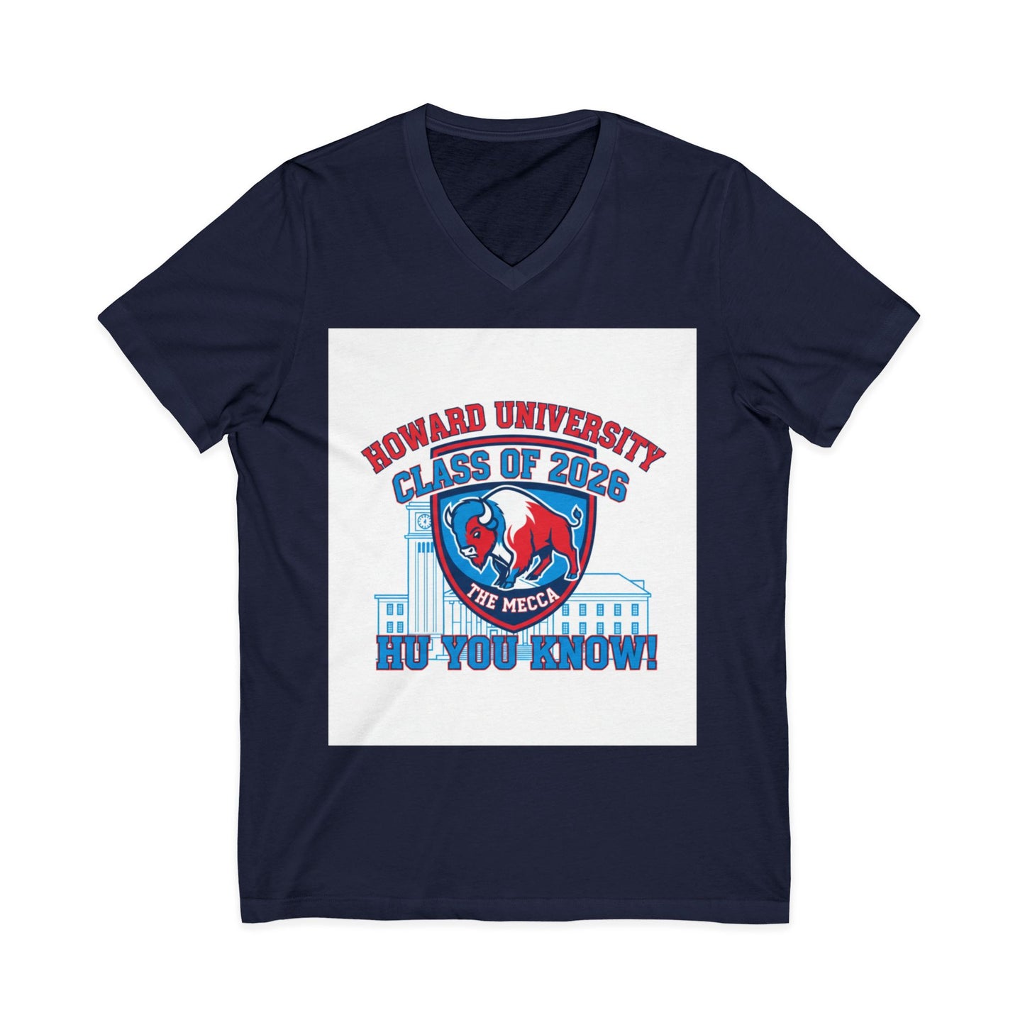 Howard University Class of 2026 Unisex V-Neck T-Shirt | The Mecca Incoming Class Tee