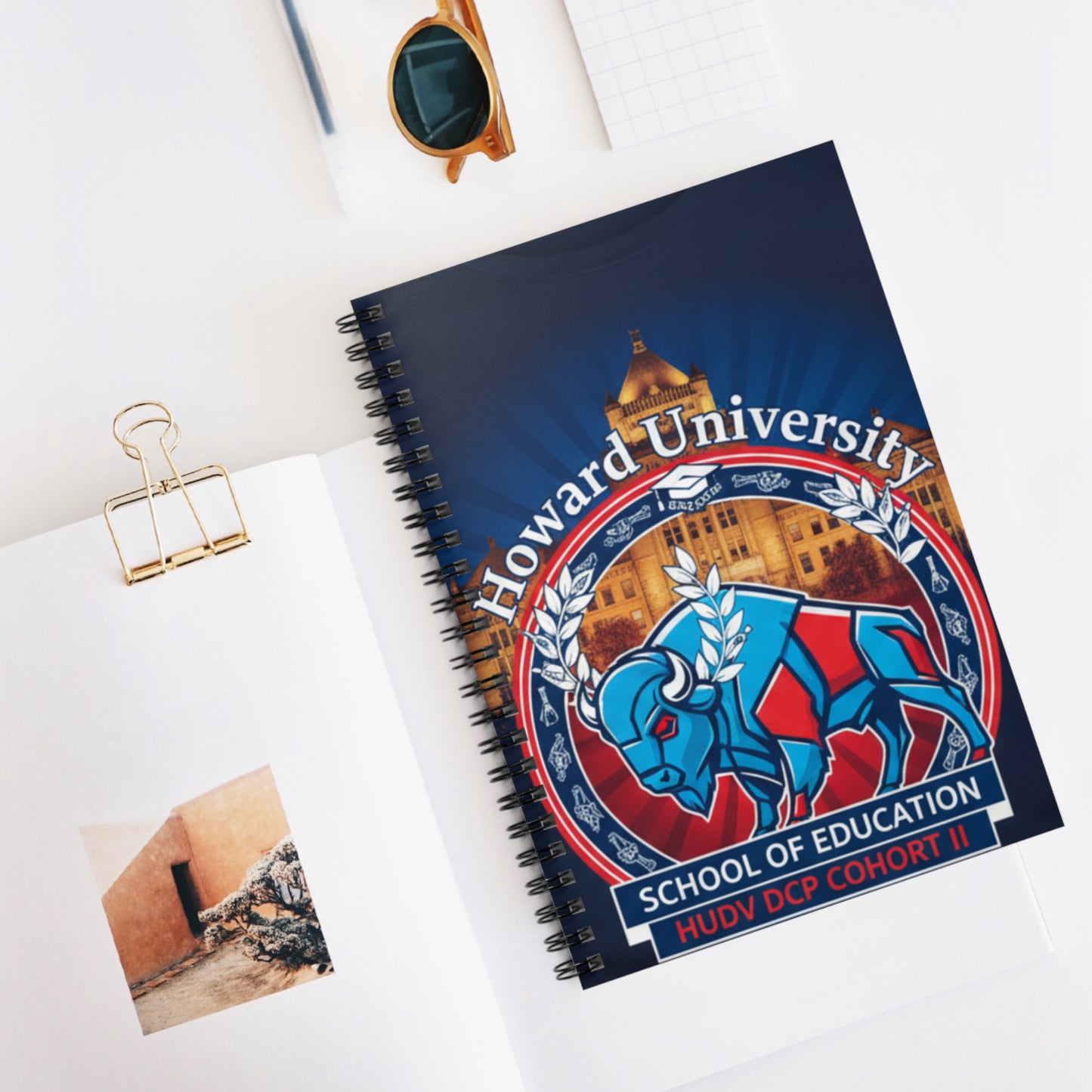 Howard University SOE Cohort 2 Signature Journal Collection/Spiral Notebook - Ruled Line