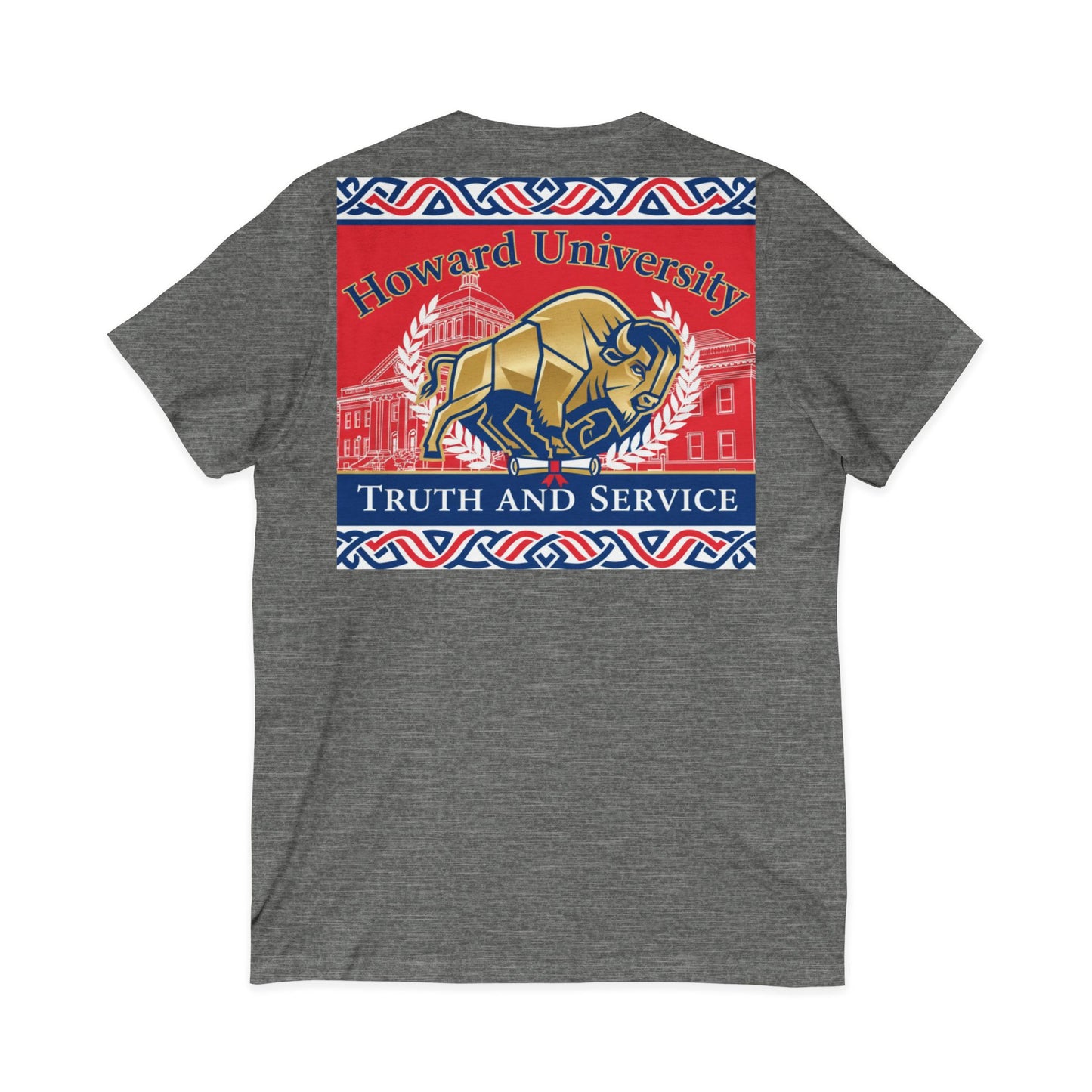 Howard University/ Truth and Service Unisex V-Neck T-Shirt