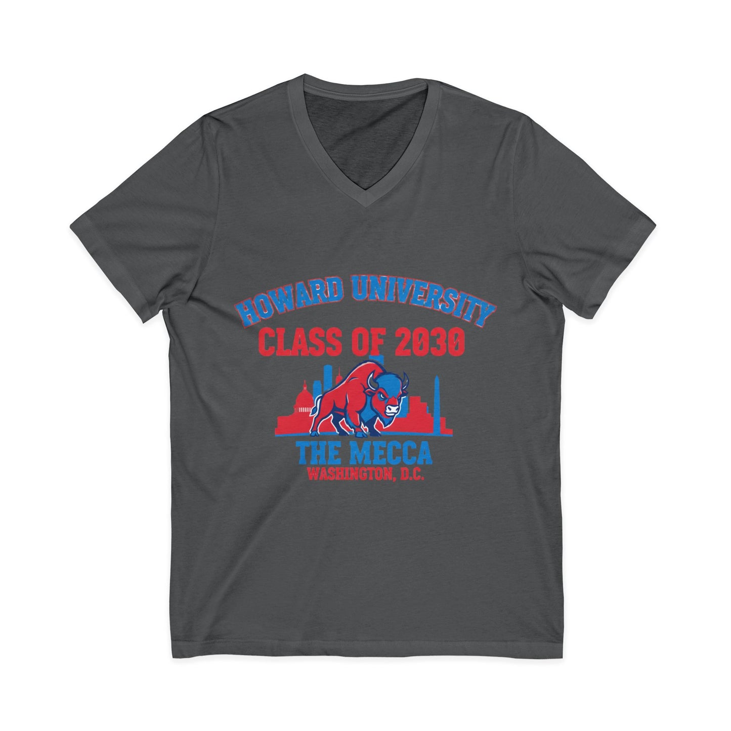 Howard University Class of 2030 Unisex V-Neck T-Shirt | The Mecca Incoming Class Tee