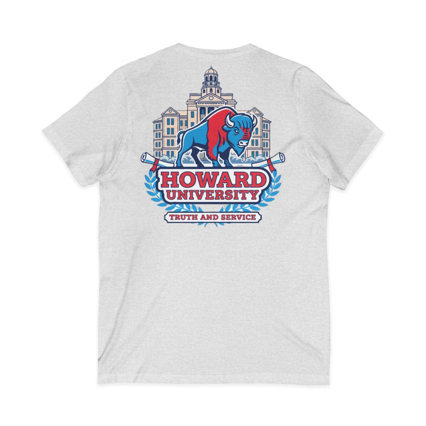 Howard University/ Truth and Service Unisex V-Neck T-Shirt