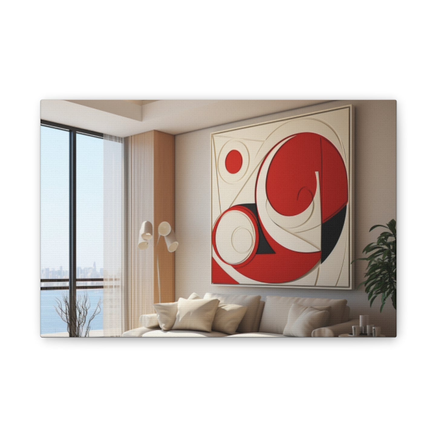 Crimson Elegance: A Symphony of Sophistication Canvas Print