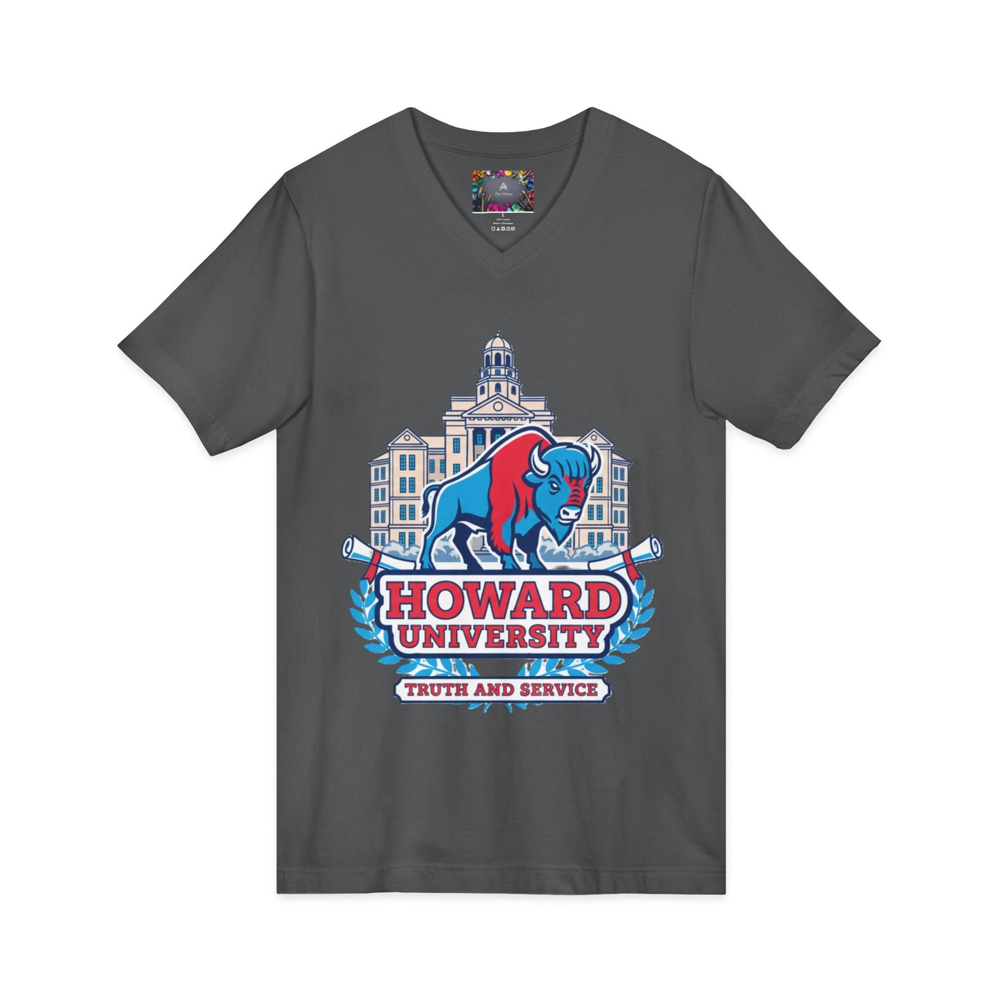 Howard University/ Truth and Service Unisex V-Neck T-Shirt