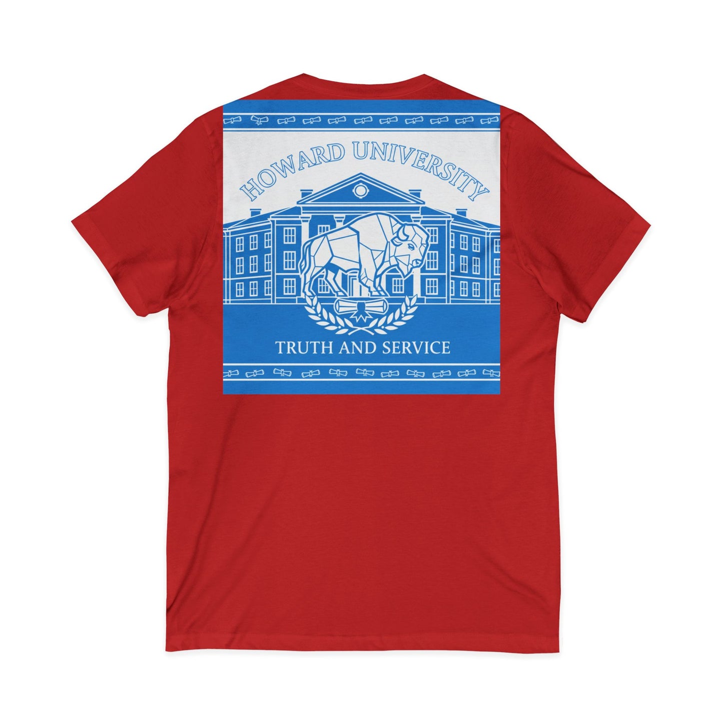 Howard University/ Truth and Service Unisex V-Neck T-Shirt