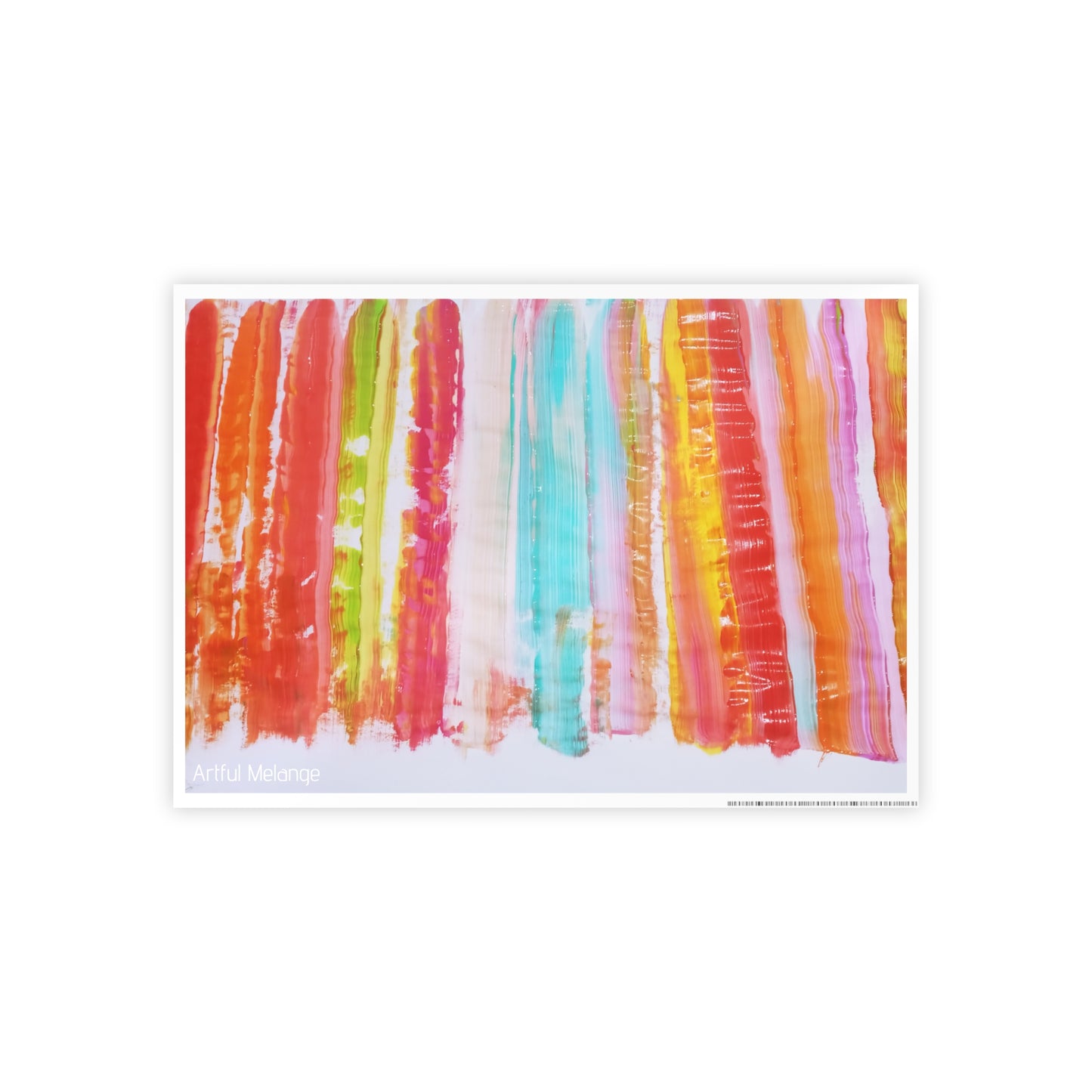 Gleaming Acrylic Abstract Poster: A Spectrum of Colorful Elegance