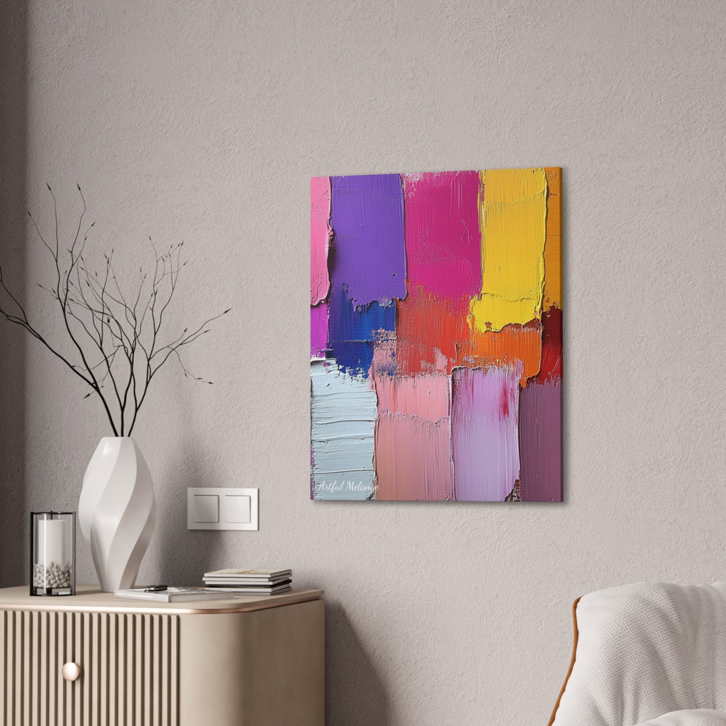 Acrylic Abstract Canvas Print - Richly Textured Artistry