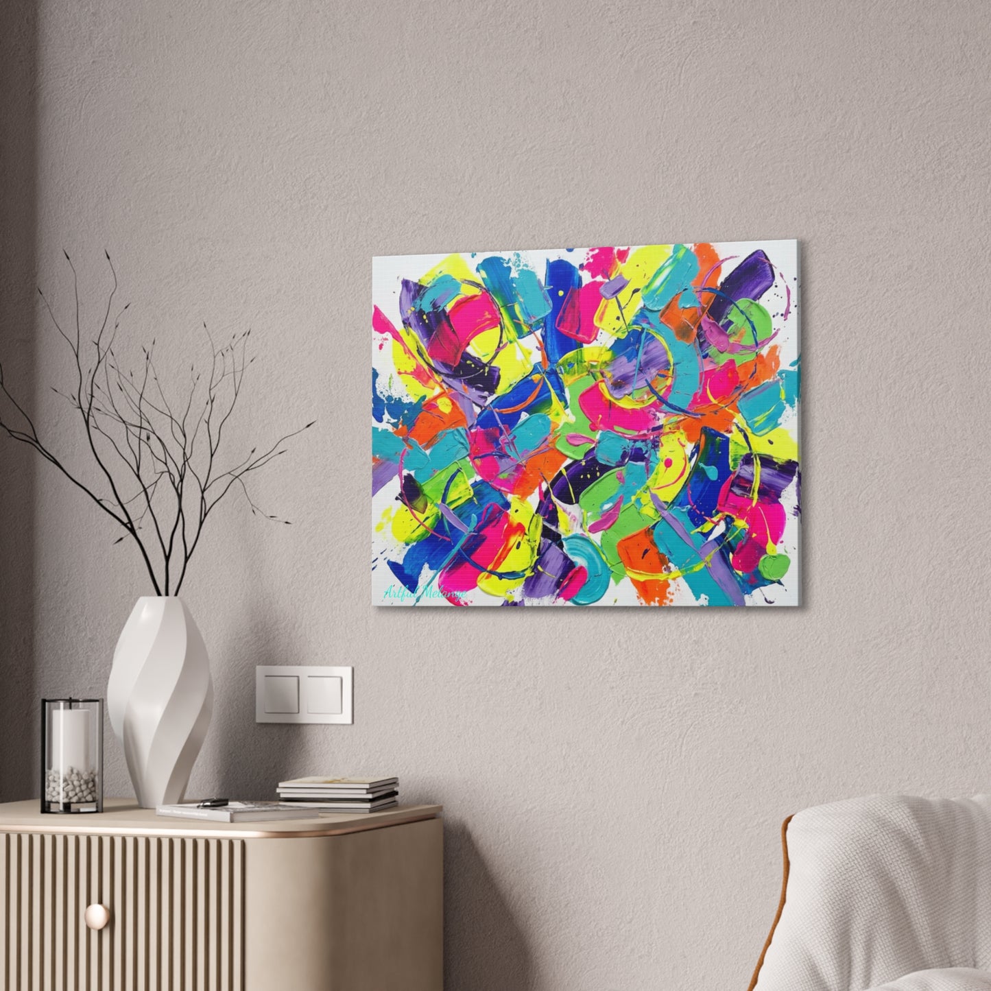 Acrylic Abstract Canvas Print - Richly Textured Artistry