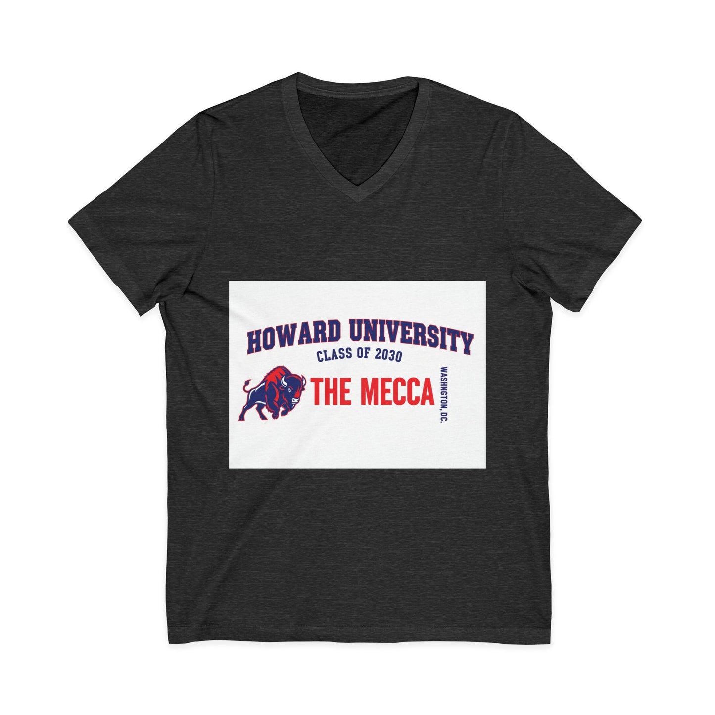 Howard University Class of 2030 Unisex V-Neck T-Shirt | The Mecca Incoming Class Tee