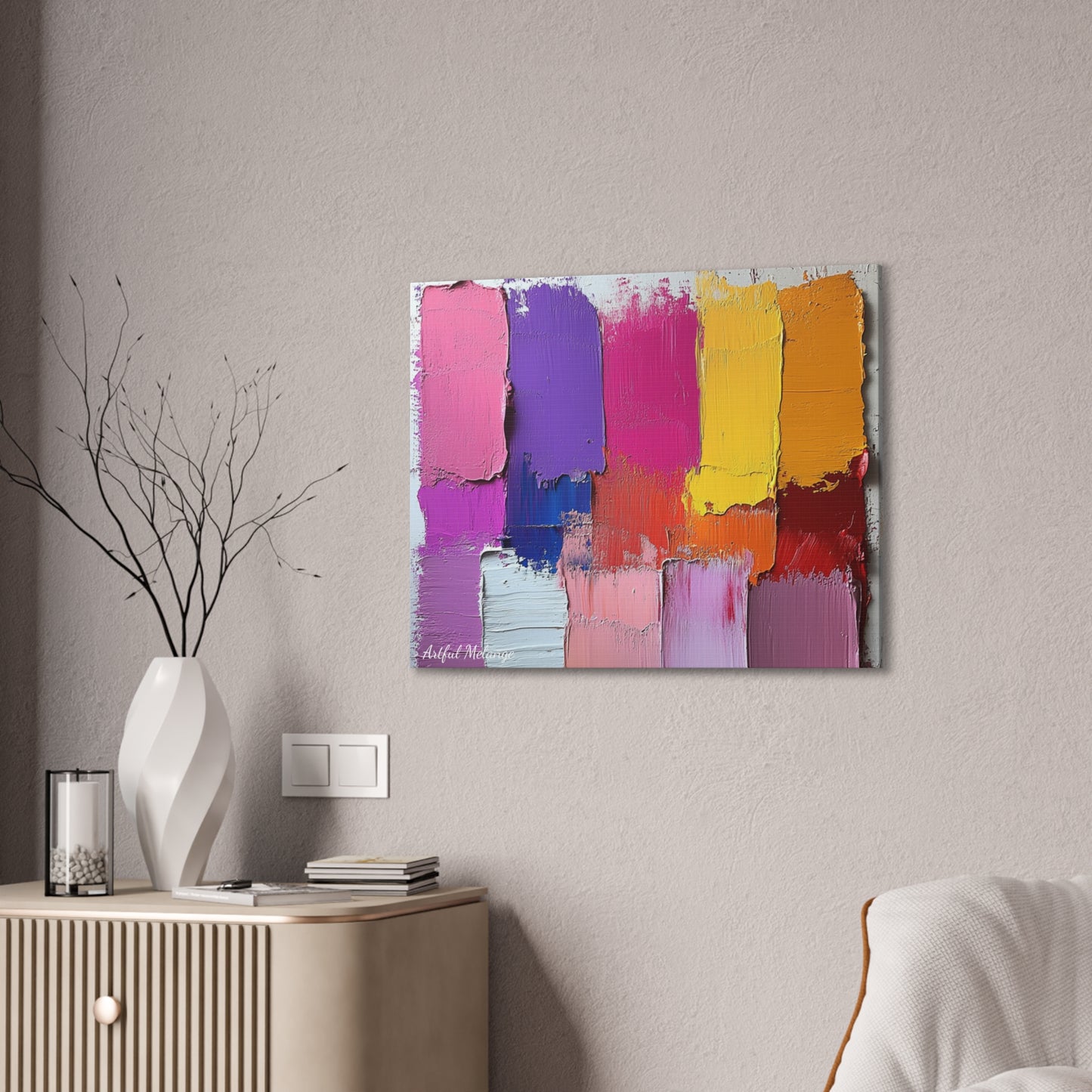 Acrylic Abstract Canvas Print - Richly Textured Artistry