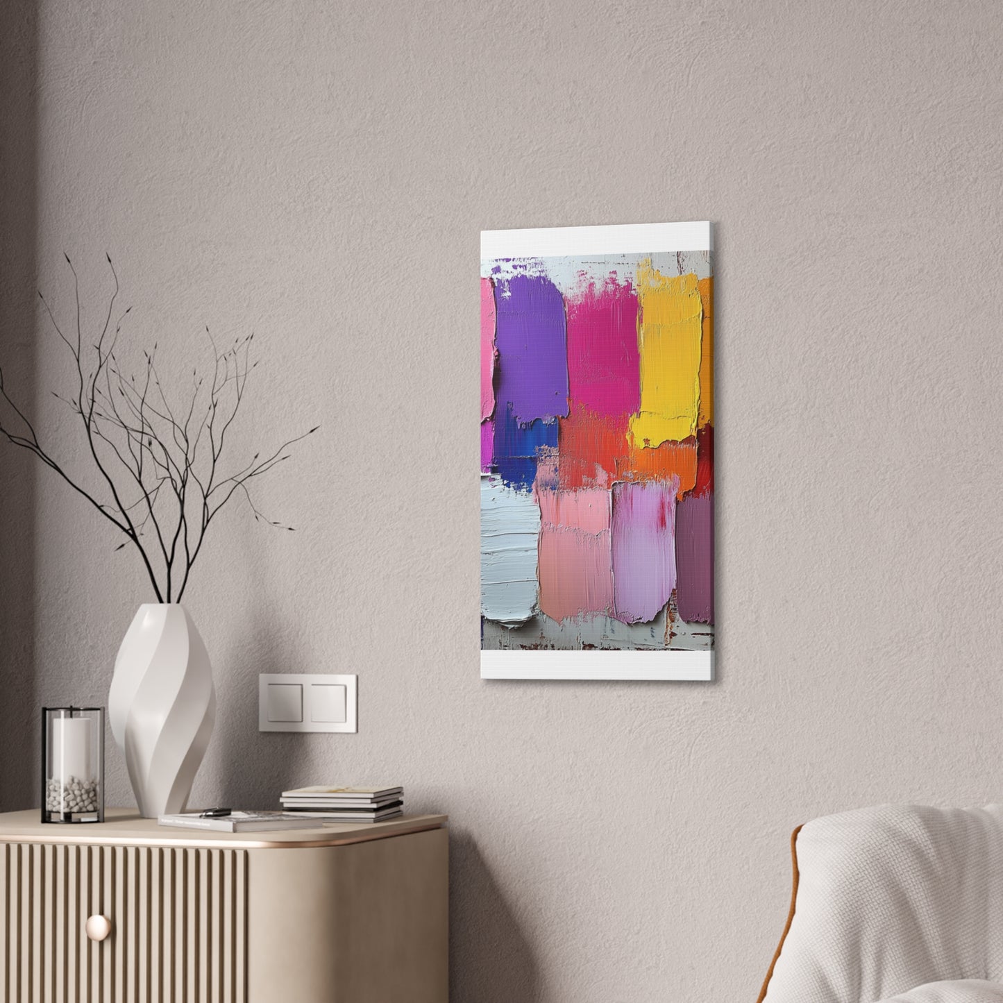 Acrylic Abstract Canvas Print - Richly Textured Artistry