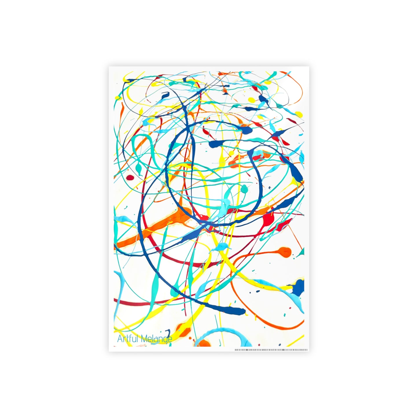 Gleaming Acrylic Abstract Poster: A Spectrum of Colorful Elegance
