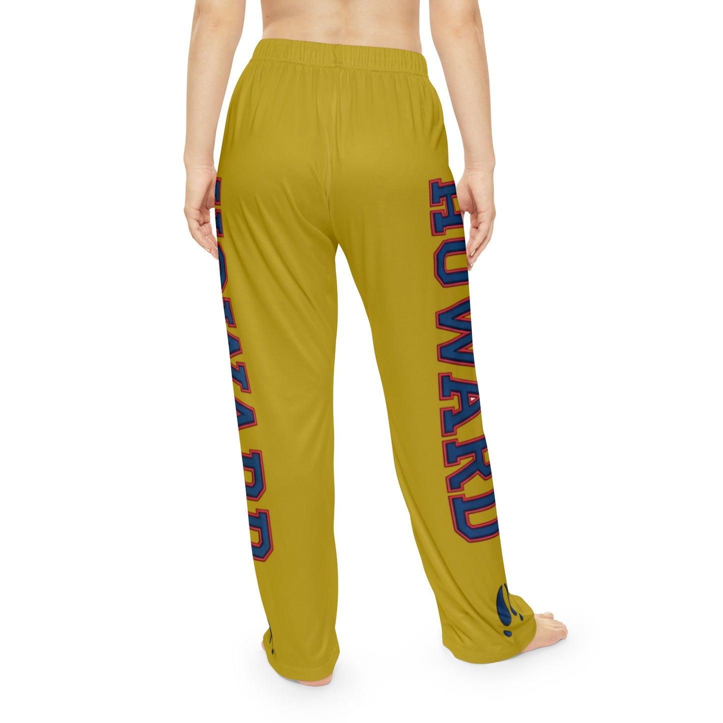 Howard-Inspired Women’s Pajama Pants | HBCU Lounge Bottoms/ Gold