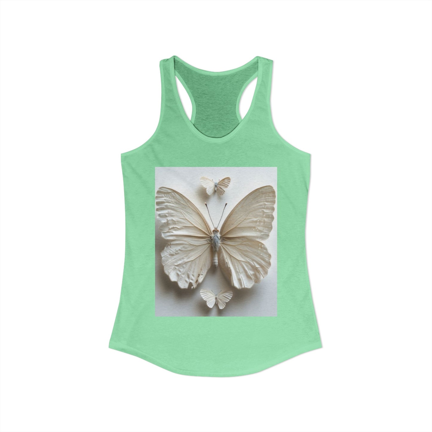 Flutter & Flow | Women's Razorback White T-Shirts with Artistic Butterflies 1
