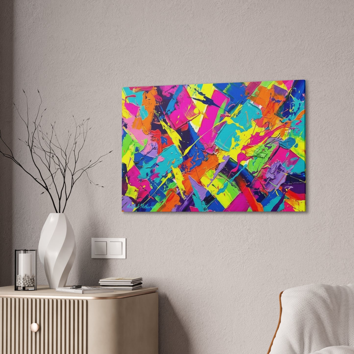 Acrylic Abstract Canvas Print - Richly Textured Artistry