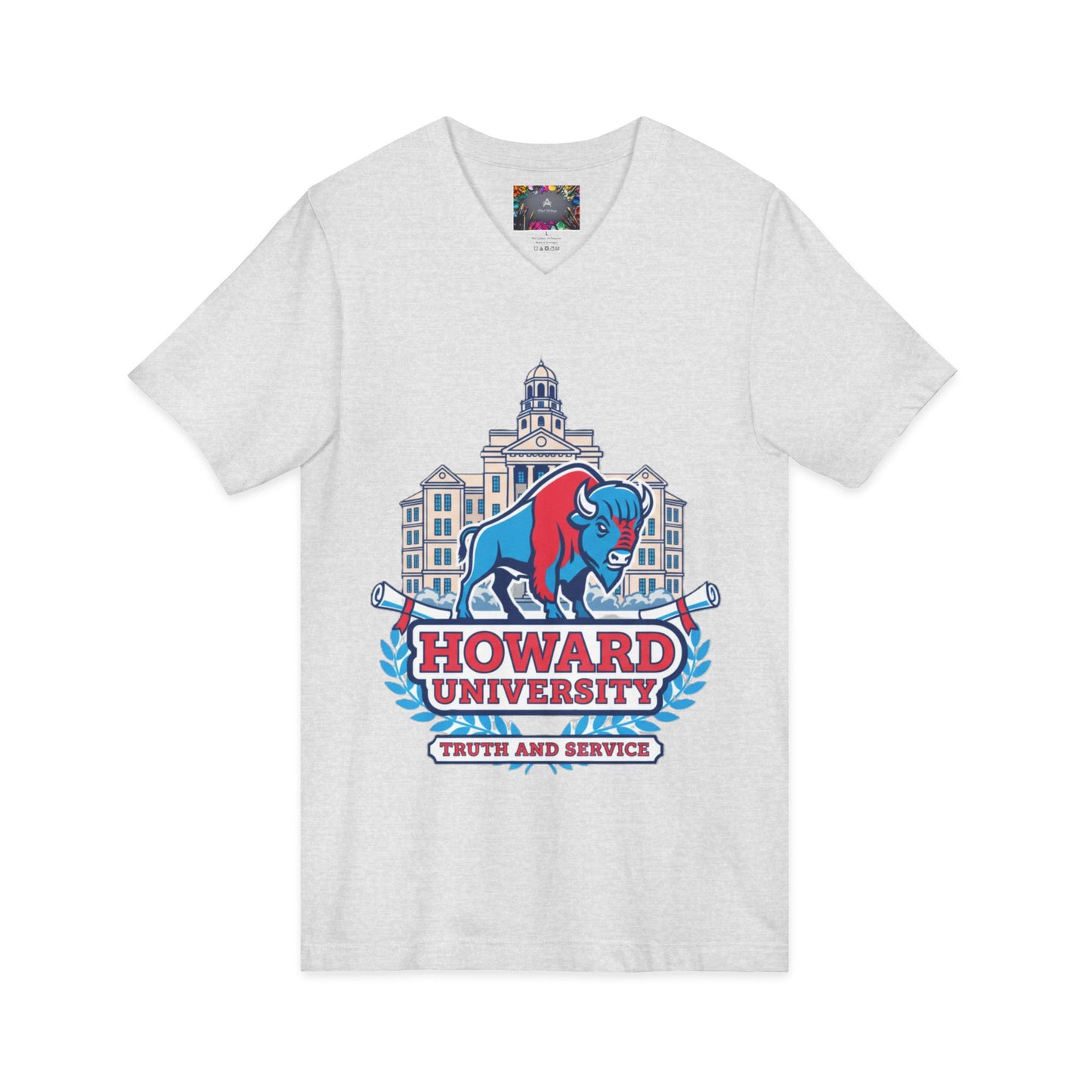 Howard University/ Truth and Service Unisex V-Neck T-Shirt