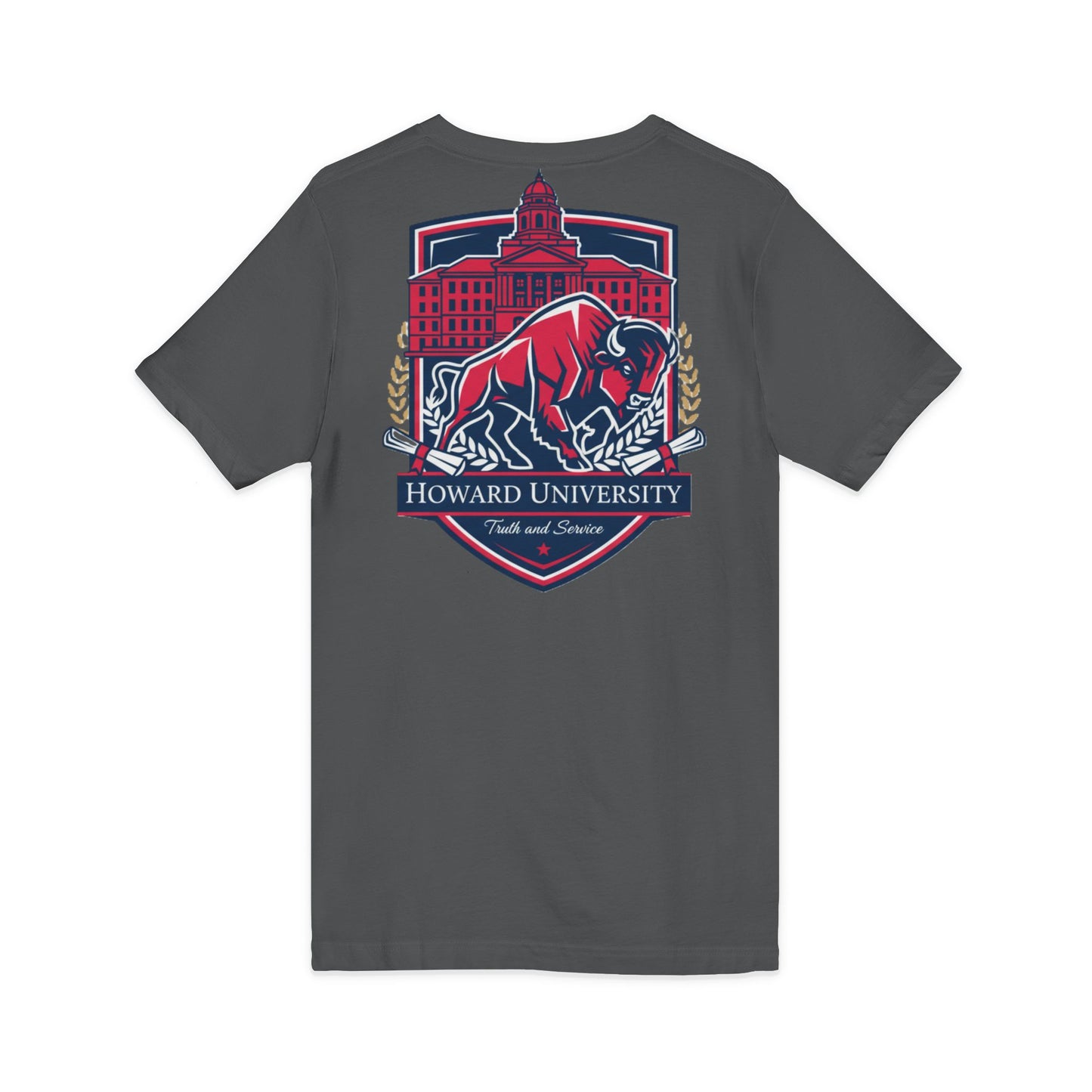 Howard University/ Truth and Service Unisex V-Neck T-Shirt 5